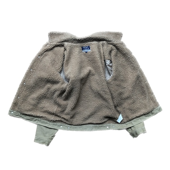 Vintage 90’s Beige 725 Original Sherpa Button-up Jacket - Picture 3 of 3